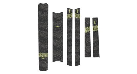 Kit protection de cadre slicy custom asphalt gris / jaune mat