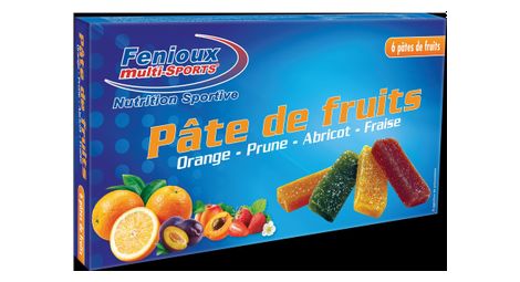 Fenioux multi sports boite de 6 pates de fruits abricot fraise orange prune