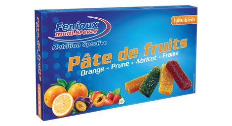 Pâte de fruits fenioux multi-sport orange-prune-abricot-fraise x6