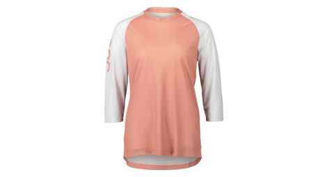 Maillot manches 3 4 femme poc mtb pure rose blanc