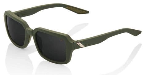 100% rideley soft tact green / black mirror goggles