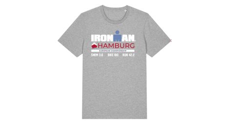 Maglietta a maniche corte grigia ironman hamburg uomo
