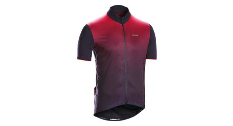 Maillot manches courtes triban rc500 bordeaux / noir