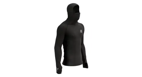 Haut a capuche compressport 3d thermo ultralight racing noir