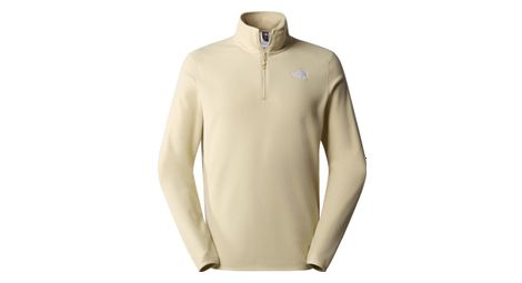 The north face 100 glacier 1/4 zip beige fleece l