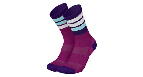 Chaussettes incylence merino strive magenta/bleu