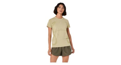 Asics Road Seamless Kaki Dames T-shirt met korte mouwen