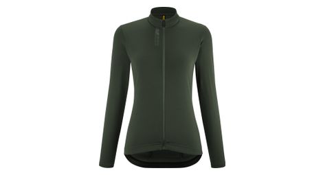Camiseta de manga larga mavic aksium thermo verde para mujer