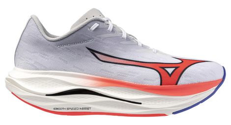 Zapatillas Running Mizuno Wave Rebellion Flash 3 Blanco/Rojo, Hombre