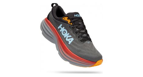 Chaussures Running Hoka Bondi 8 Gris Orange