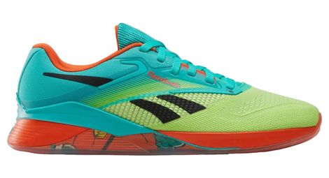 Chaussures de cross training reebok nano x4 bleu/vert/orange