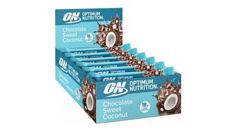 Boîte protein bar (12x59g) - optimum nutrition - chocolat noix de coco -  barres protéinées