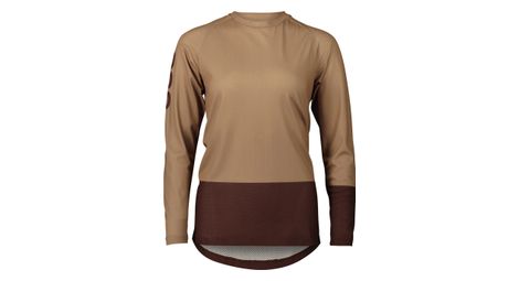 Maillot manches longues femme poc mtb pure marron foncé/clair