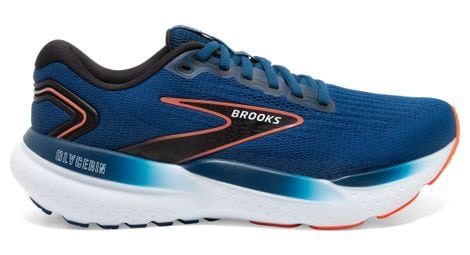 Chaussures running brooks glycerin 21 large 2e bleu/orange homme 