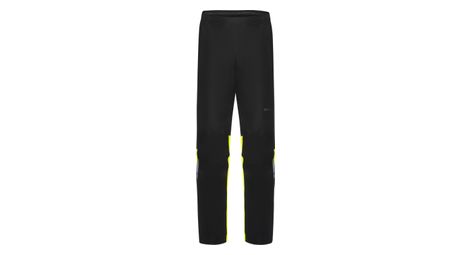Pantalon imperméable homme gore wear glidewheel gore-tex noir/jaune fluo
