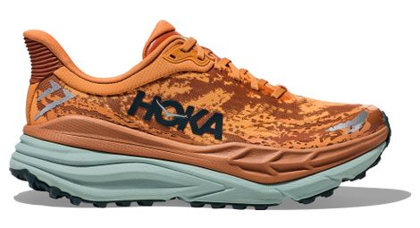 Hoka stinson atr 7 orange grey trail running shoes