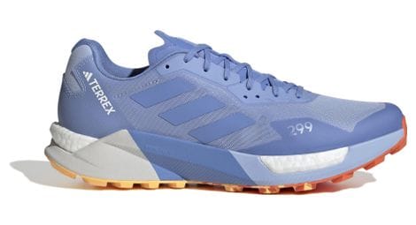 Adidas terrex agravic ultra trail schoenen blauw oranje