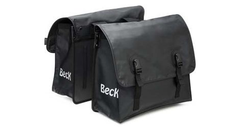 PAIRE SACOCHES BECK CLASSIC BLACK BISONYL black tarpaulin 40x16x35 46 Litres 23-KE-301