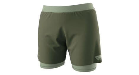 Pantalones cortos 2 en 1 dynafit alpine pro caqui para mujer