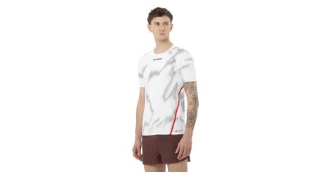 Camiseta de manga corta salomon s/lab speed blanca/roja hombre