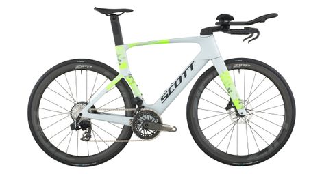 Rennrad Scott Foil RC Tri Sram Force AXS 12V 700 mm Weiß/Gelb 2025
