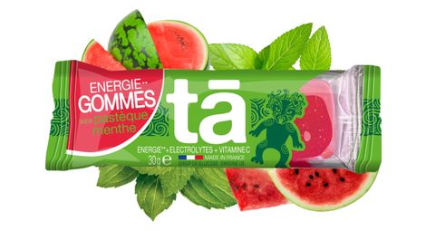 Sachet de 3 gommes energetiques ta energy energie gommes pasteque menthe