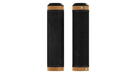 Paire de poignees brooks cambium rubber 130 130mm noir et cuivre
