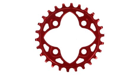 Plateau rond narrow wide absoluteblack premium chainring mono 64/4 bcd 12 v rouge