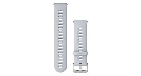 Bracelet de montre garmin quick release 22 mm silicone blanc whitestone gris argent