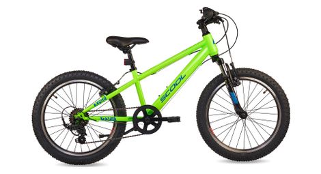 S’COOL Xroc, vélo enfant, 6 vitesses, Vert néon/Bleu océan