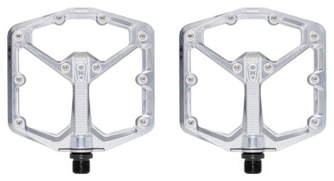 crankbrothers stamp 7 large silver edition flat pedals high polished silver