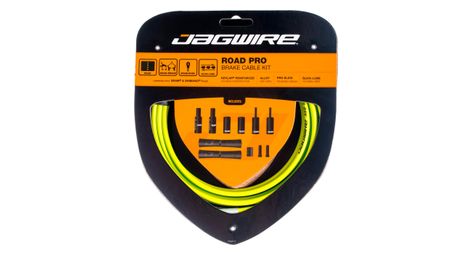 Kit cable et gaine pour frein route jagwire road pro vert