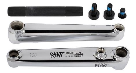 Pédalier 3 pièces rant bangin 48 cannelures chrome