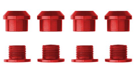 Kit de 4 vis cheminées alugear 6.5mm rouge