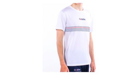 Maillot manches courtes oxsitis bbr blanc bleu