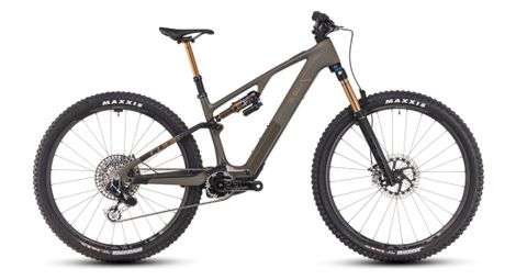 Cube ams hybrid one44 c:68x super tm 400x electric full suspension mtb sram xx eagle axs 12s 400 wh 29'' dusty olive green 2024