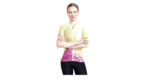 Maillot de manga corta para mujer craft adv endur graphic amarillo rosa