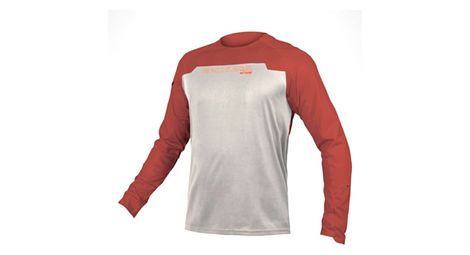endura mt500 burner men s long sleeve jersey grey red