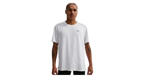 Maillot Manches Courtes Nike Miler Blanc Homme
