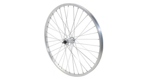 Roue vtt 24  avant alu moy alu axe plein (vendu avec ecrou 9x100)