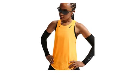 Camiseta sin mangas Nike AeroSwift amarilla para mujer
