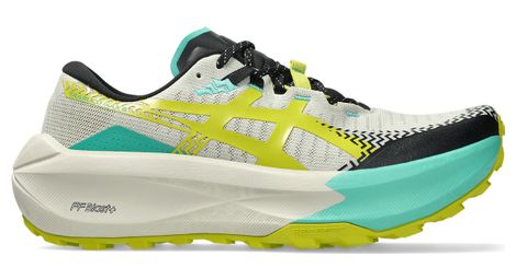 asics trabuco max 5 trail running shoes men s beige green yellow