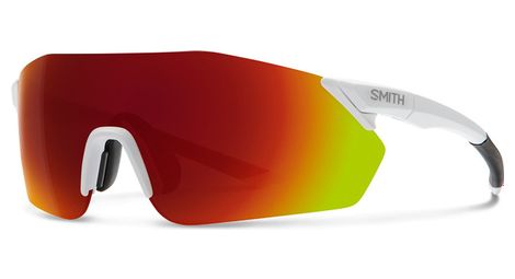 Lunettes smith reverb blanc chromapop rouge mirror