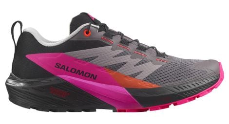 Salomon sense ride 5 scarpe da trail donna nero/rosa