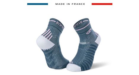 Paire de chaussettes bv sport marathon bleu / rose