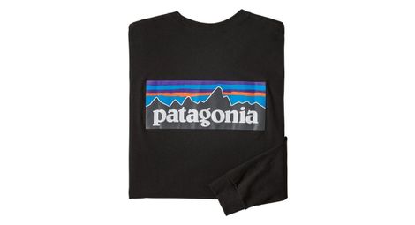 T-shirt manches longues patagonia p-6 logo responsibili-tee noir