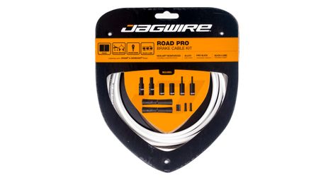 Kit cable et gaine pour frein route jagwire road pro blanc