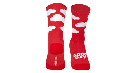 Pacific and co clouds socks red