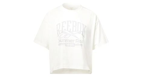 Camiseta de manga corta para mujer reebok graphic logo azul s
