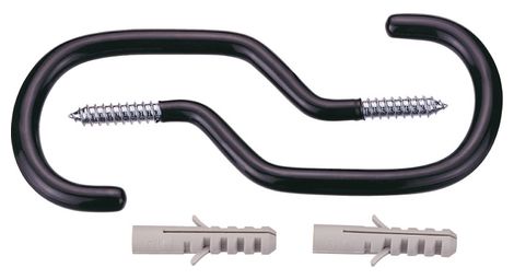 Crochet mural icetoolz p684 a vis et chevilles x2 noir